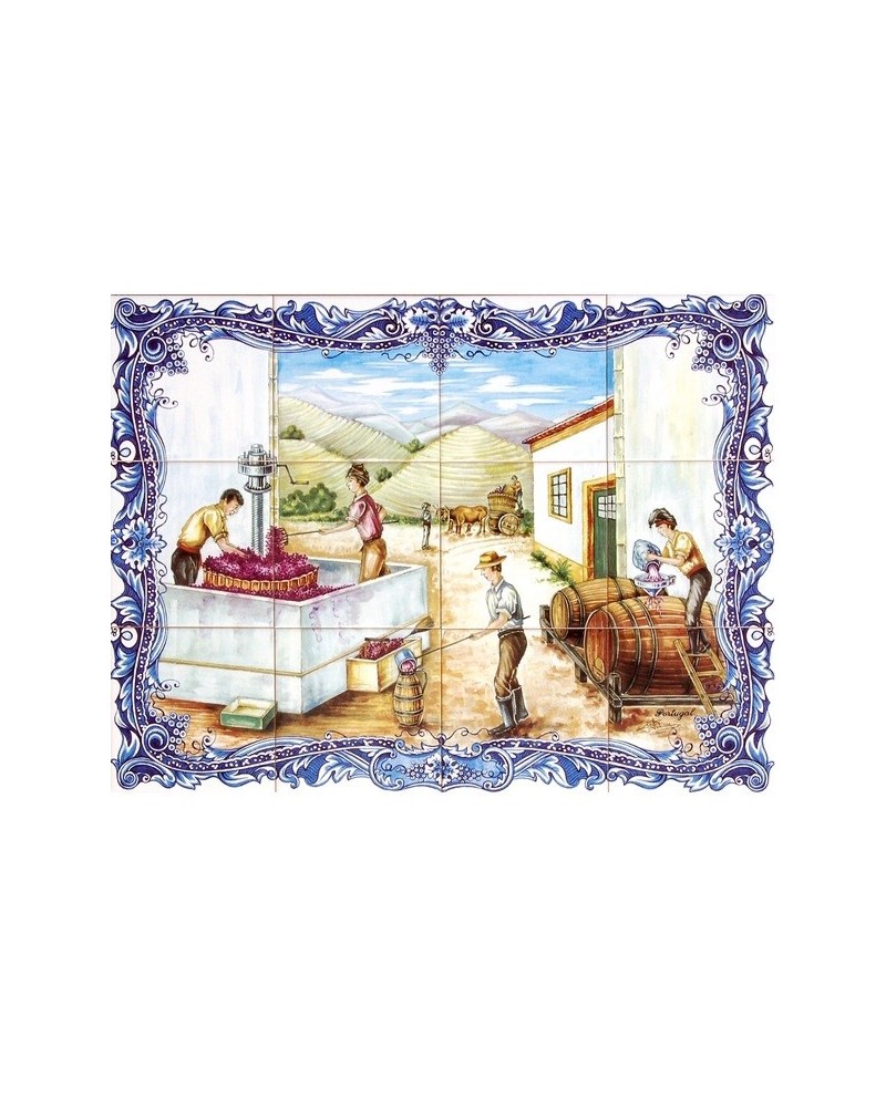 Tiles with the image of the Wine Harvest﻿