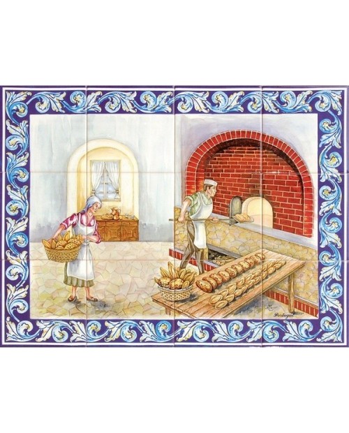 Azulejos con imagen del horno del pan