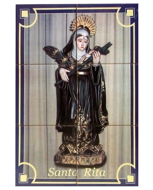 Tiles with image St. Rita