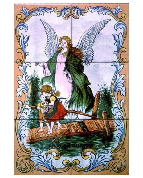 Azulejos com imagem﻿ do Anjo da Guarda 