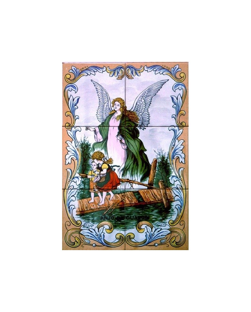 Azulejos con una imagen de la Sagrada Familia