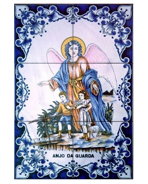 Piastrelle con l'immagine dell'angelo custode