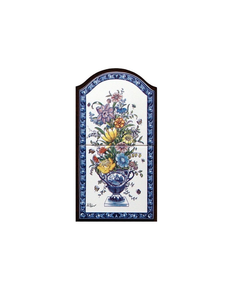 Azulejos con la imagen de Jarrón con flores