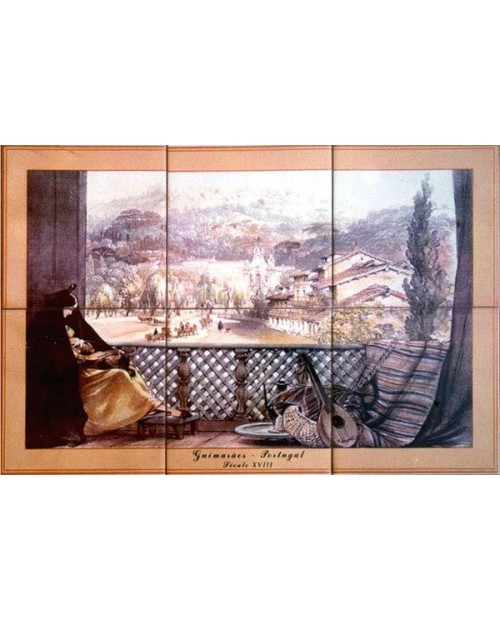 Azulejos con imagen de los Guimarães, del siglo XVIII