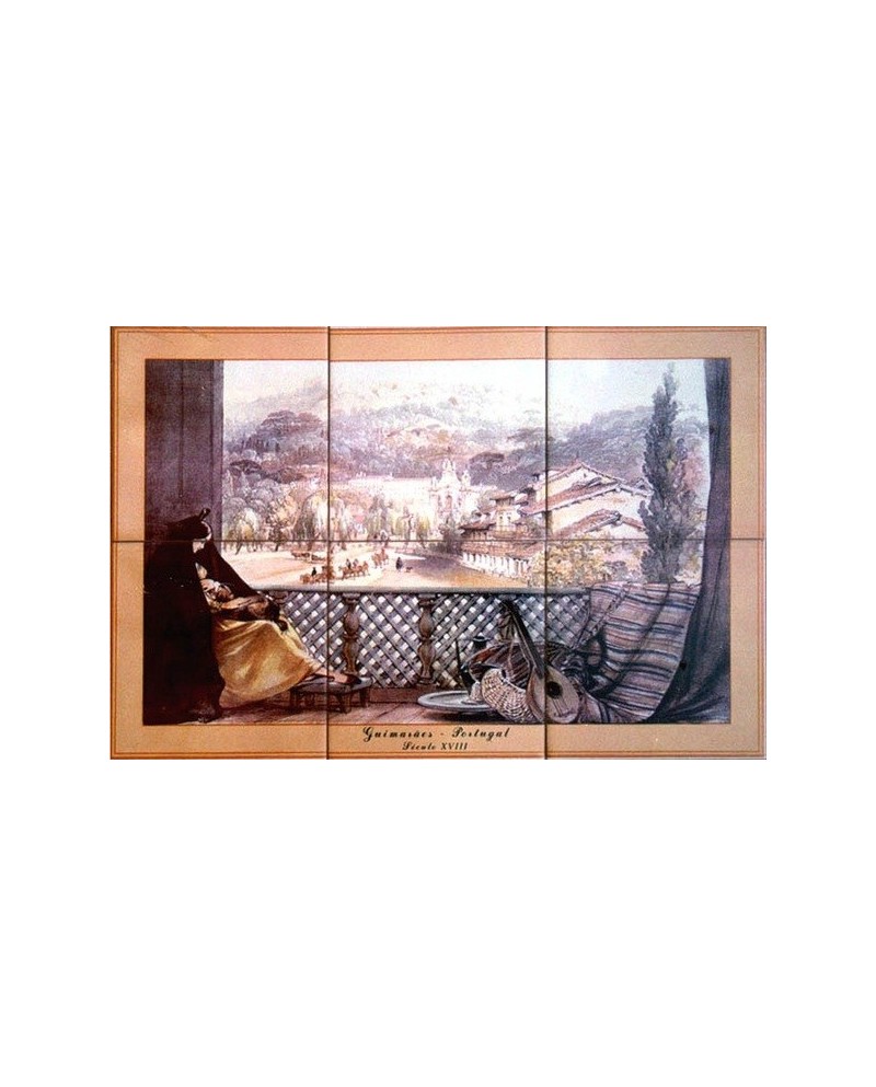 Azulejos con la imagen de los Guimarães, del siglo XVIII