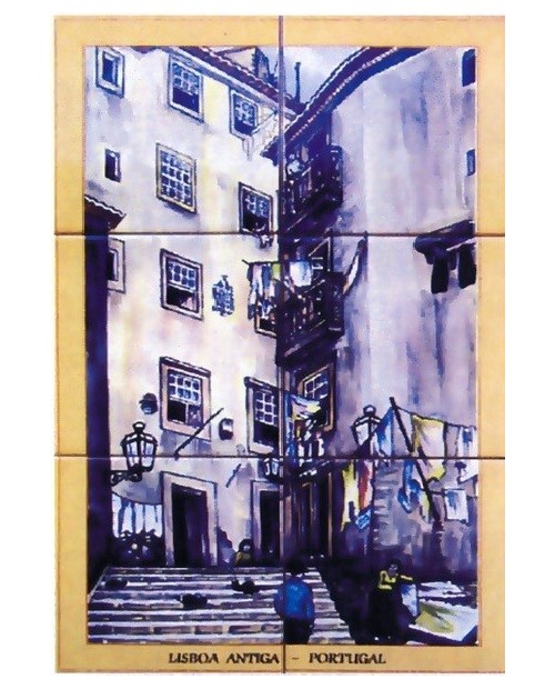 Azulejos com imagem﻿ de Lisboa