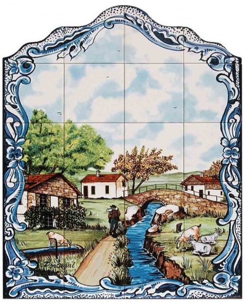 Azulejos com imagem﻿ de Paisagem do Campo