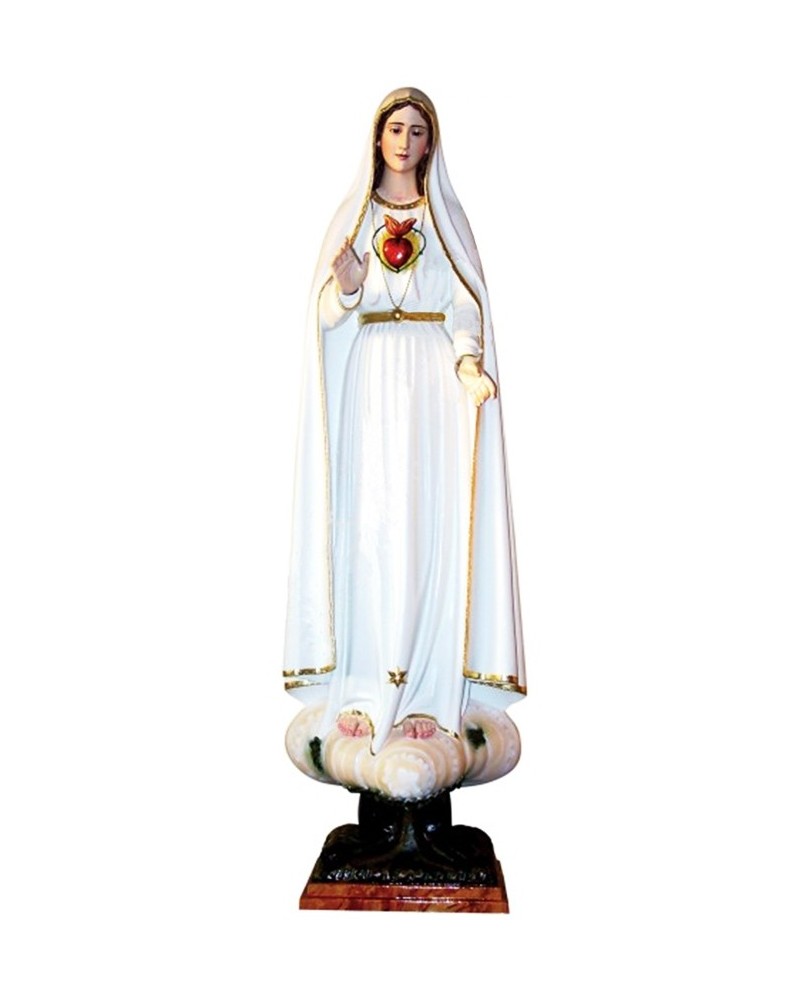 Statue en bois du Cœur Immaculé de Marie