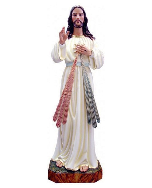 Estatua de madera de Jesús Cristo Misericordioso