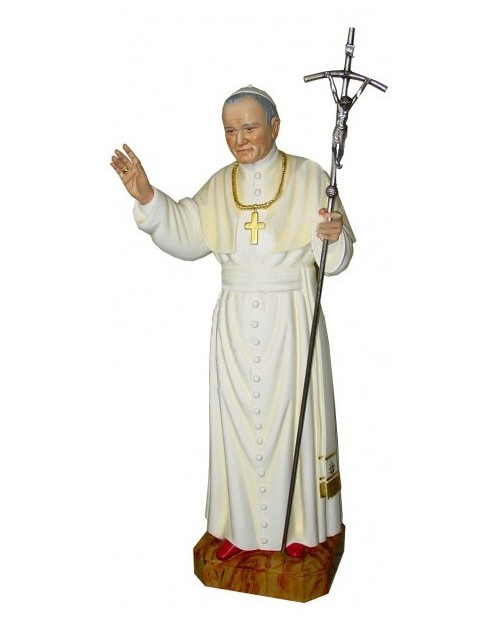 ﻿Estatua de madera de Juan Pablo II﻿