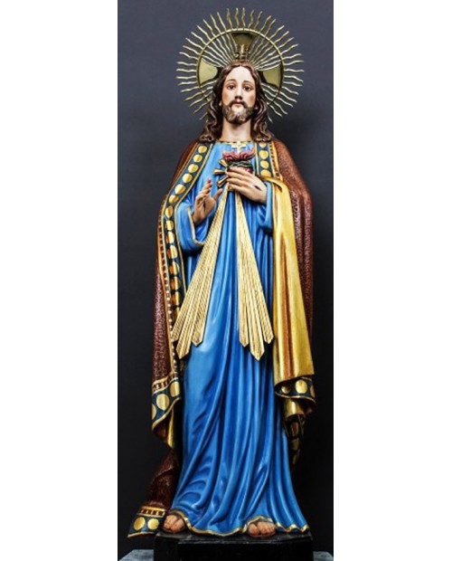 Statua in legno de ﻿﻿Sacro Cuore di Gesù﻿
