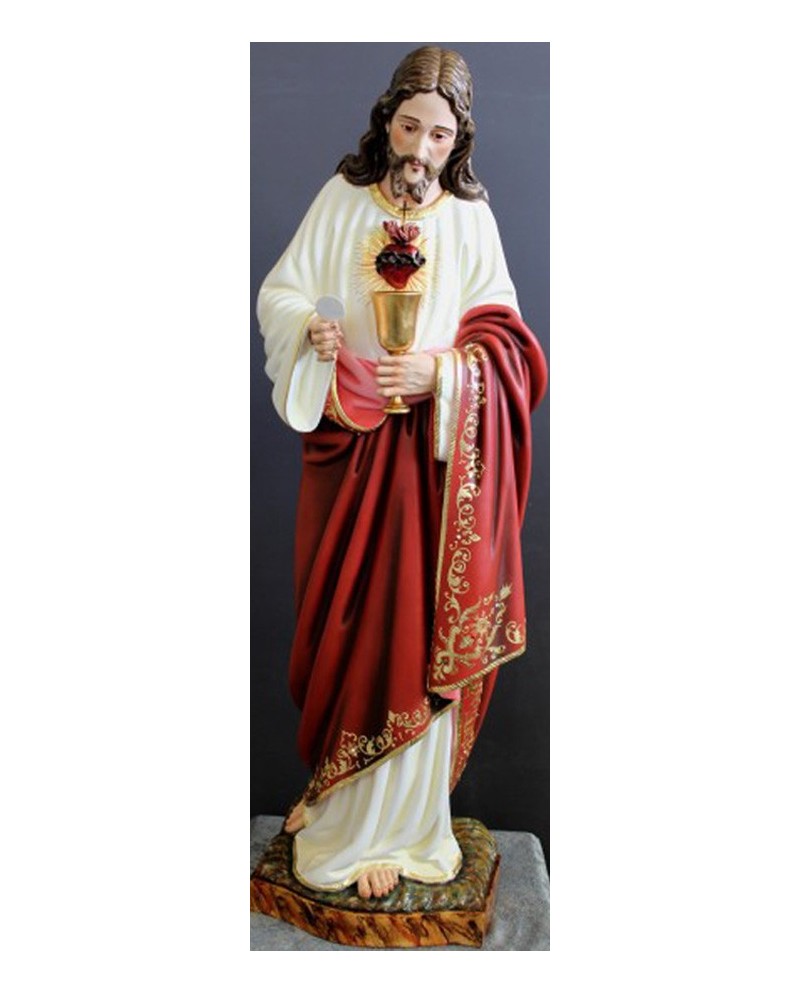 Statua in legno del Sacro Cuore di Maria