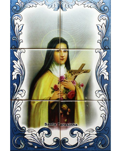 Azulejos con la imagen de Santa Teresa