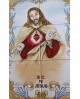 Tiles with an image of the Sacred Heart of Jesus