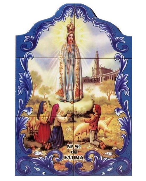 Azulejos com imagem﻿ de Nossa Senhora de Fátima