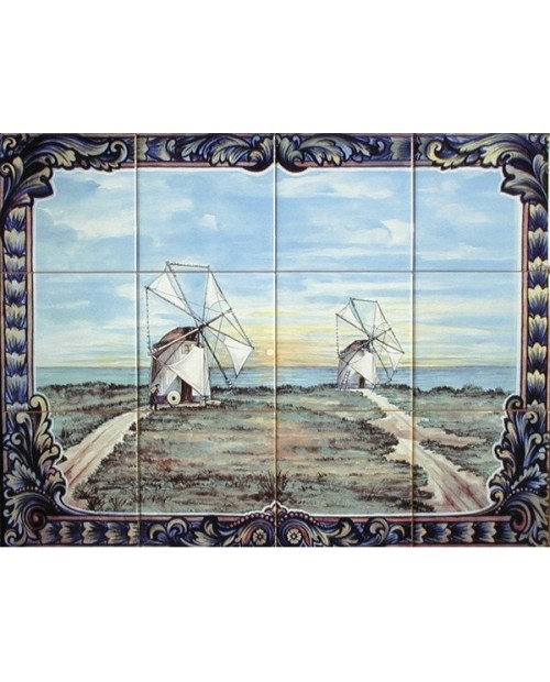 Tiles with image of mills﻿