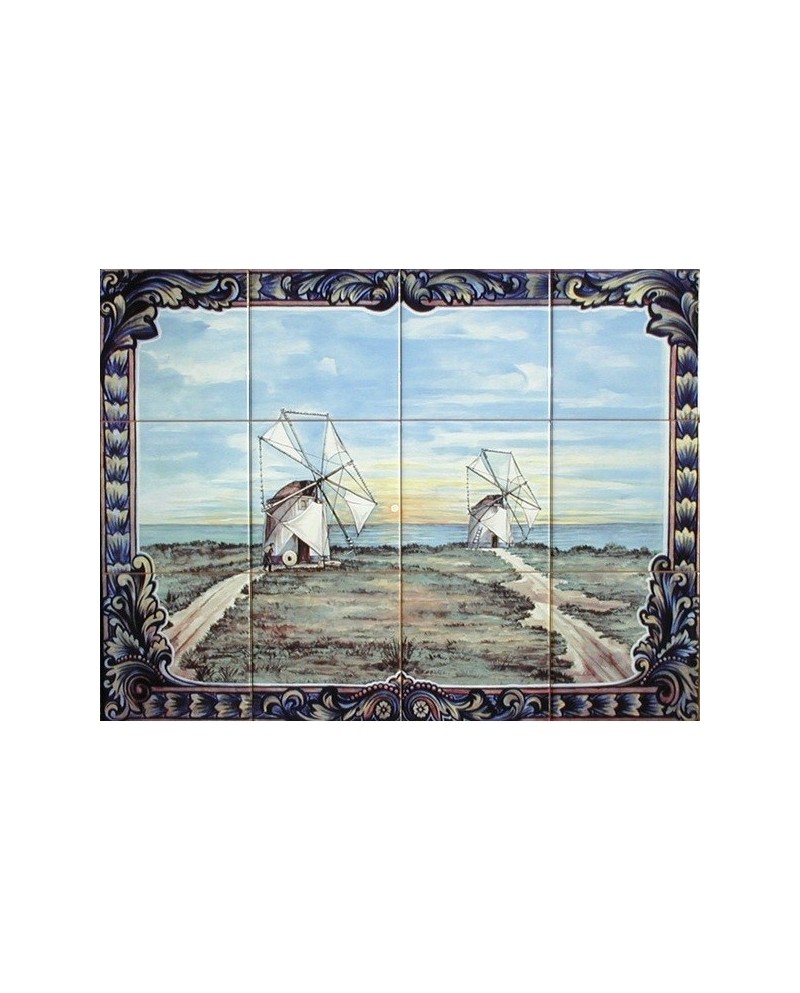 Tiles with the image of mills﻿