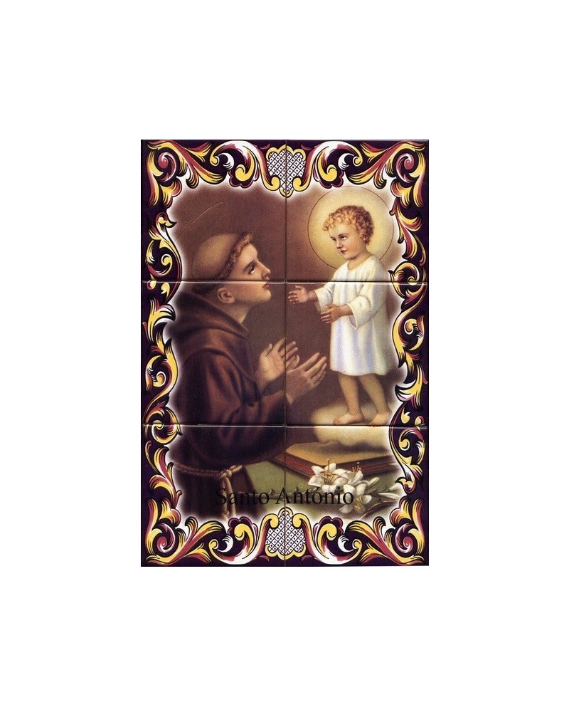 Piastrelle con l'immagine Sto. Antonio